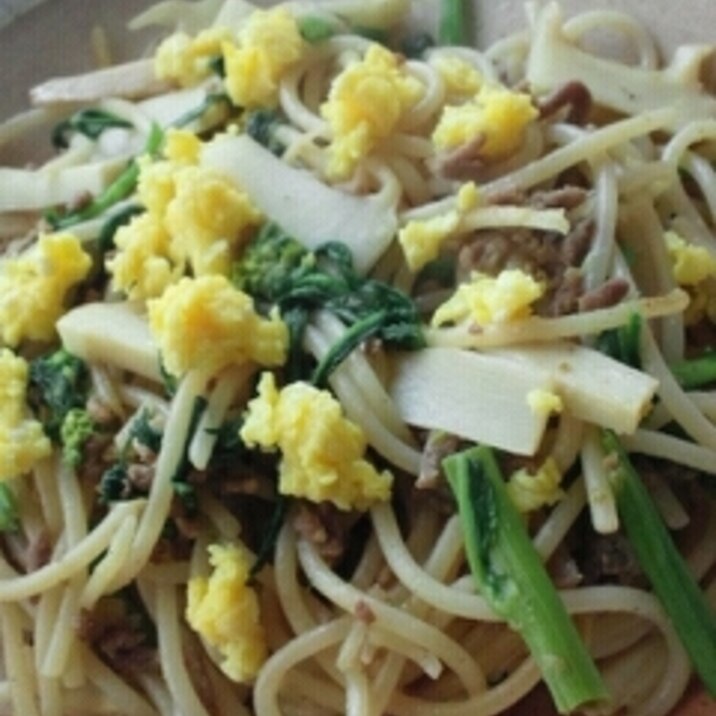 菜の花の春パスタ～柚子こしょう風味